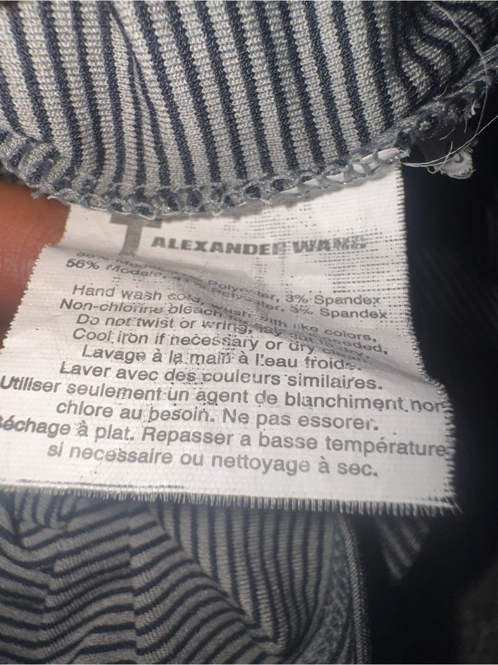 Alexander Wang Gray Micro-Striped Racerback Tank - Picture 7 of 9